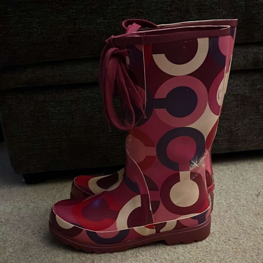 Coach rain boots